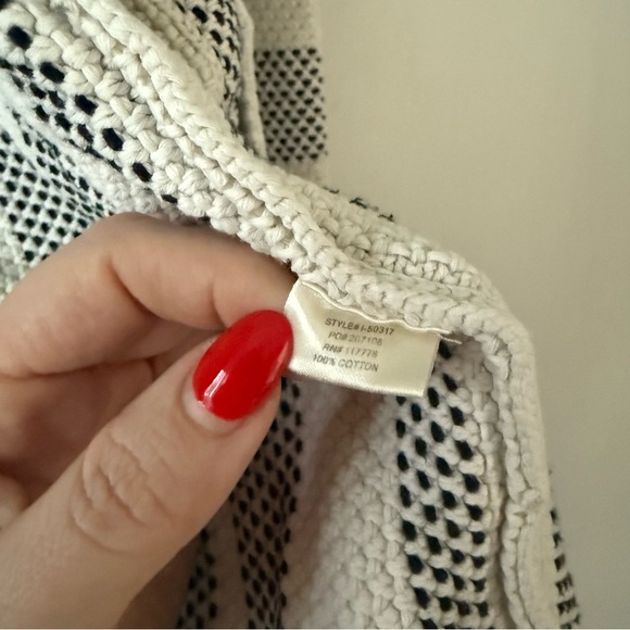 Lovestitch Baja Beach Cardigan - Ecru Stripe M/L - Picture 6 of 7